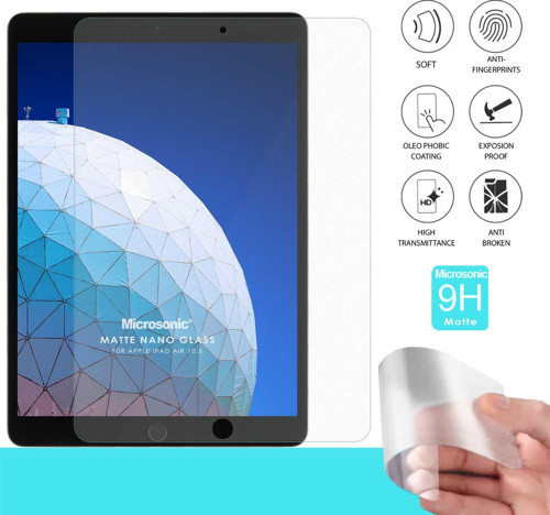 Apple iPad Air 3 10.5'' 2019 (A2152-A2123-A2153-A2154) Matte Nano Glass Cam Ekran Koruyucu