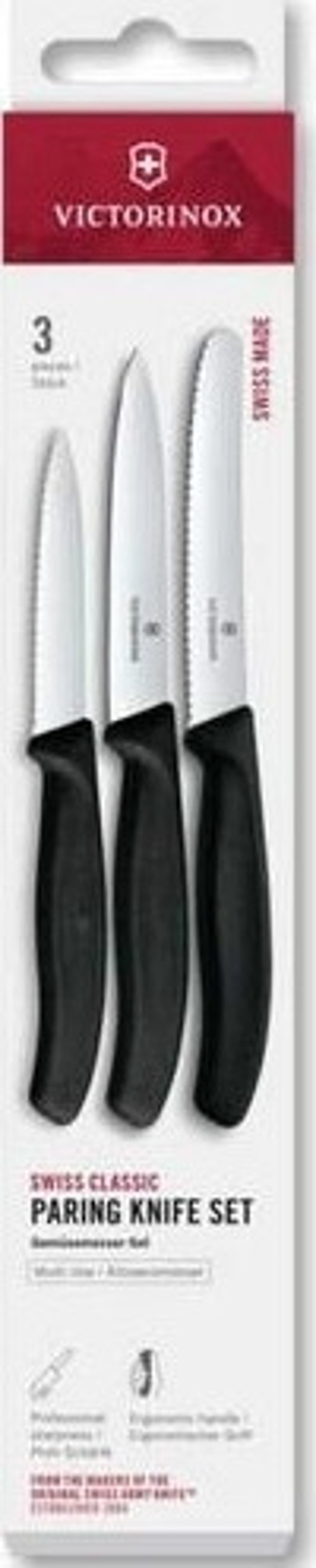 6.7113.34 Swiss Classic 3lü Bıçak Set, Siyah