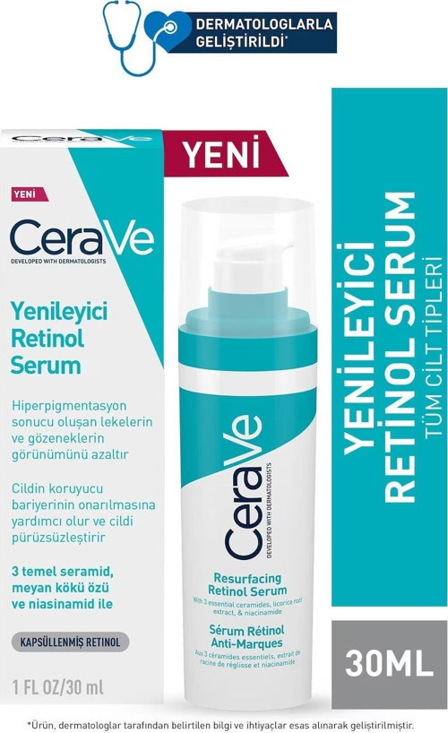 Yağlı ve Düzensiz Ciltler için Retinol Serum 30 ml