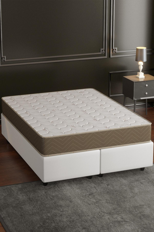 Yatak, Basic Full Ortopedik Lux Bamboo Yaylı Yatak, Çift Taraflı Kullanım, Yüksek Konfor 120x200 cm