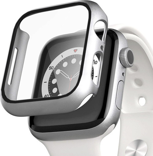 Apple Watch Series 7 41mm Kılıf Matte Premium Slim WatchBand Gümüş