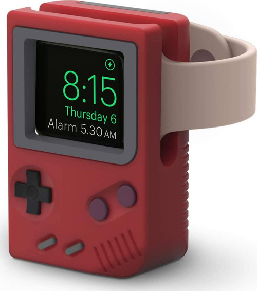 Apple Watch 8 41mm Masaüstü Şarj Standı Gameboy Kırmızı
