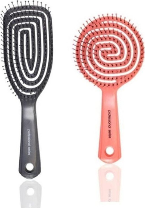 Pro Üç Boyutlu Saç Fırçası 01+Pro Oval Saç Fırçası 02 Set