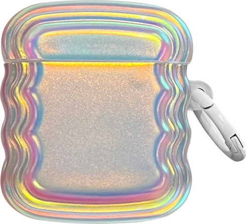 AirPods 1. Nesil / 2. Nesil Kılıf Zigzag Hologram Çok Renkli