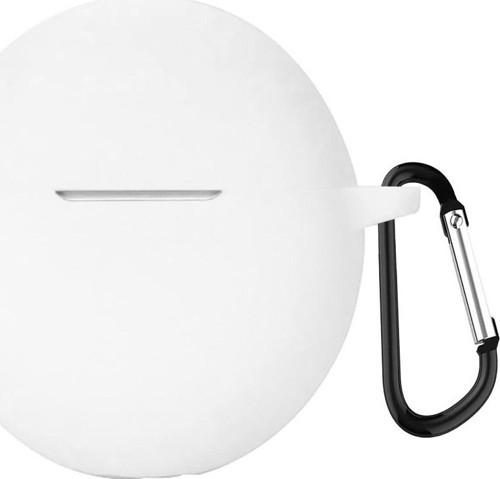 Oppo Enco Air 2i Kılıf Askılı Mat Silikon Beyaz