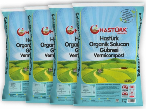 Hastürk %100 Organik Solucan Gübresi 4 X 5 Kg.