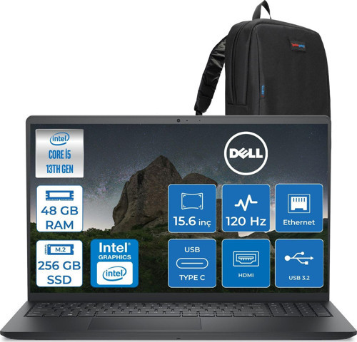 Pro 15 Essential Intel Core I5 1334U 4.6ghz 48GB Ddr5 256GB SSD Freedos 15.6" FHD(1920X1080) 120HZ Wva IPS Taşınabilir Bilgisayar PV152501334UF21 + Zetta Çanta