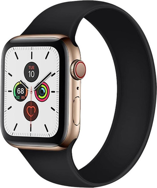 Apple Watch 42-44-45-46-49mm KRD-18 Silikon L Siyah Kordon