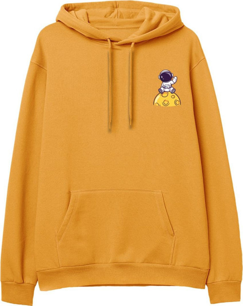 Astro-10 Baskılı Hoodie-Portakal