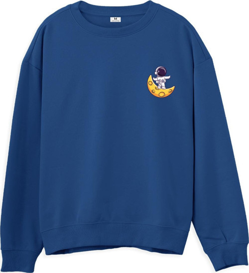 Astro-8 Baskılı Sweatshirt-Royal Mavi