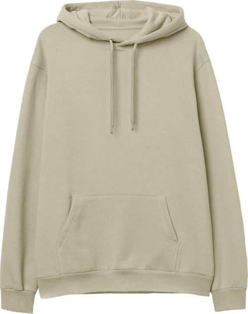 Basic Baskılı Krem Hoodie