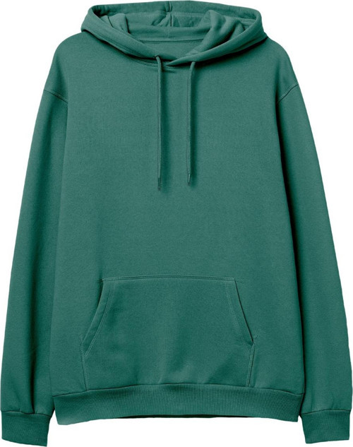 Basic Baskılı Yeşil Hoodie