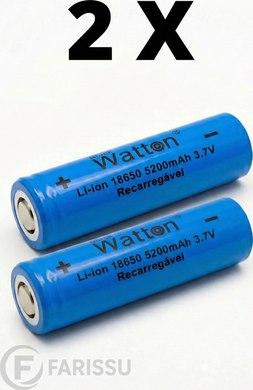 18650 Li-ion Şarjlı Pil 5200mAh 3.7V – El Feneri, Kafa Feneri ve Kamp Fenerlerine Uyumlu