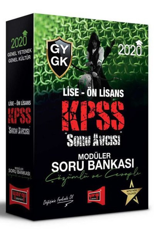 Yargı 2020 KPSS Soru Avcısı Lise Ön Lisans GY GK Çözümlü ve Cevaplı Modüler Soru Bankası