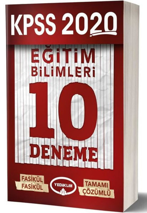 Yediiklim 2020 KPSS Eğitim Bilimleri Tamamı Çözümlü 10 Deneme Sınavı