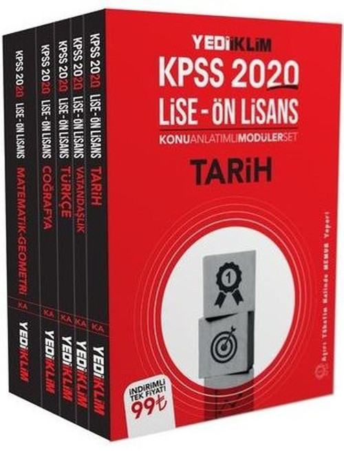 Yediiklim 2020 Ortaöğretim Önlisans GK GY Konu Anlatımlı Modüler Set