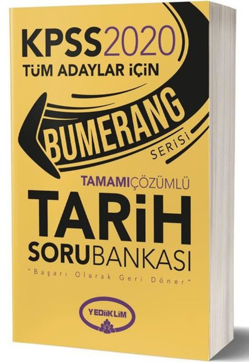 Yediiklim 2020 KPSS BUMERANG Tamamı Çözümlü Tarih Soru Bankası