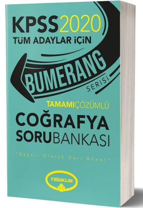 Yediiklim 2020 KPSS BUMERANG Tamamı Çözümlü Coğrafya Soru Bankası