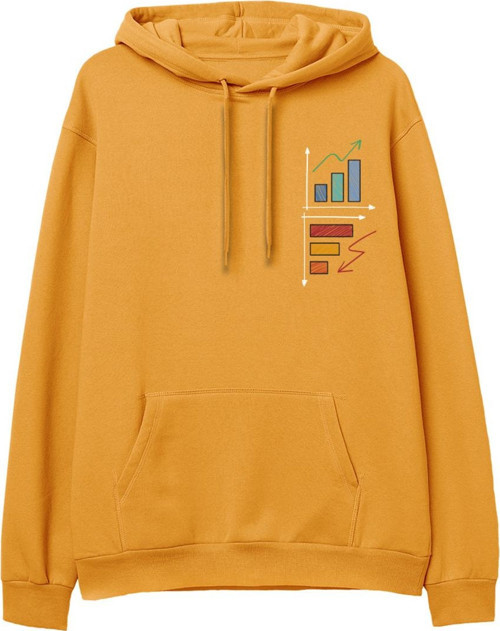 Down Up Baskılı Hoodie-Portakal