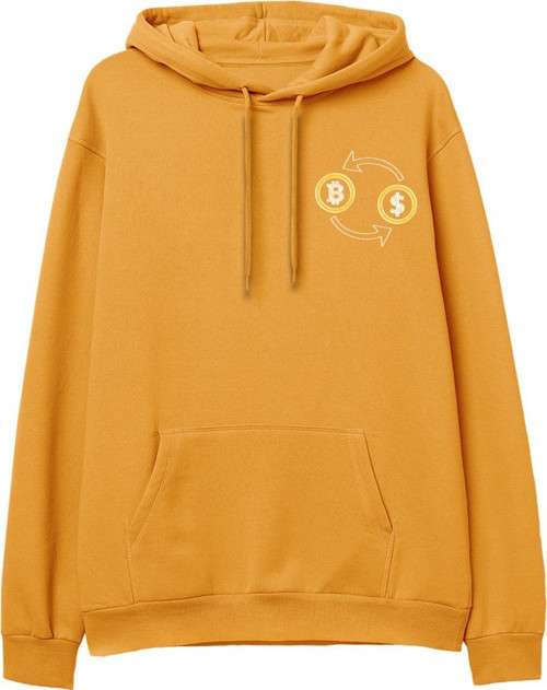 Exchange Baskılı Hoodie-Portakal