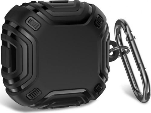 Samsung Galaxy Buds 2 Pro Kılıf Military Darbe Emici + Askılık Siyah