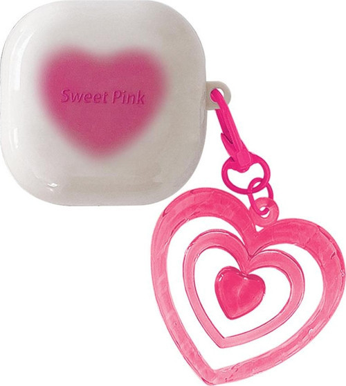 Samsung Galaxy Buds Pro Kılıf Süslü Renkli Kalp Desenli Pembe