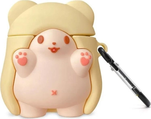 AirPods 1. Nesil / 2. Nesil Kılıf Cartoon Figürlü Silikon Crtn-Fgr-Clk-Br