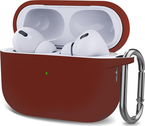 AirPods Pro 2.Nesil Kılıf Askılı Mat Silikon Bordo