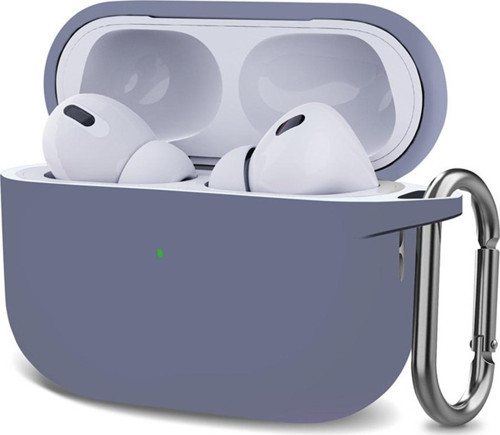 AirPods Pro 2.Nesil Kılıf Askılı Mat Silikon Lavanta Grisi
