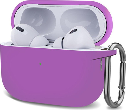 AirPods Pro 2.Nesil Kılıf Askılı Mat Silikon Lila