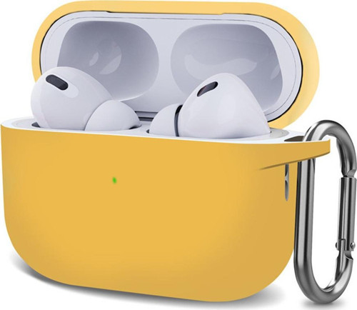 AirPods Pro 2.Nesil Kılıf Askılı Mat Silikon Sarı