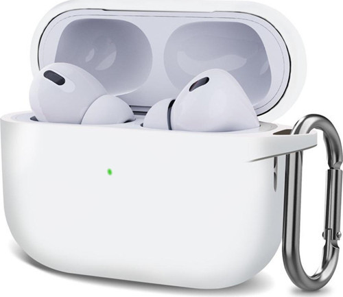 AirPods Pro 2.Nesil Kılıf Askılı Mat Silikon Beyaz