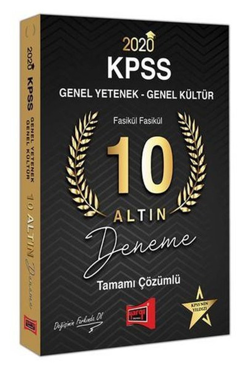 Yargı Yayınları 2020 KPSS Genel Yetenek Genel Kültür Tamamı Çözümlü 10 Altın Fasikül Deneme