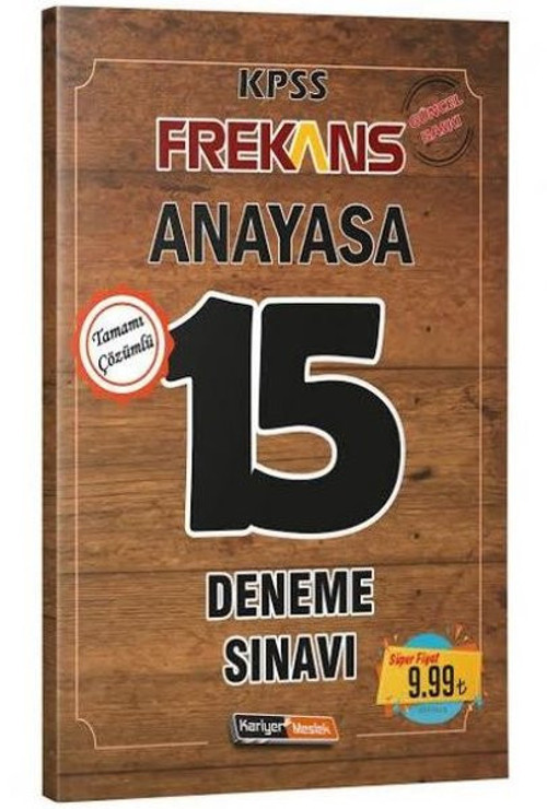 Kariyer Meslek 2020 KPSS Frekans Anayasa Tamamı Çözümlü 15 Deneme Sınavı