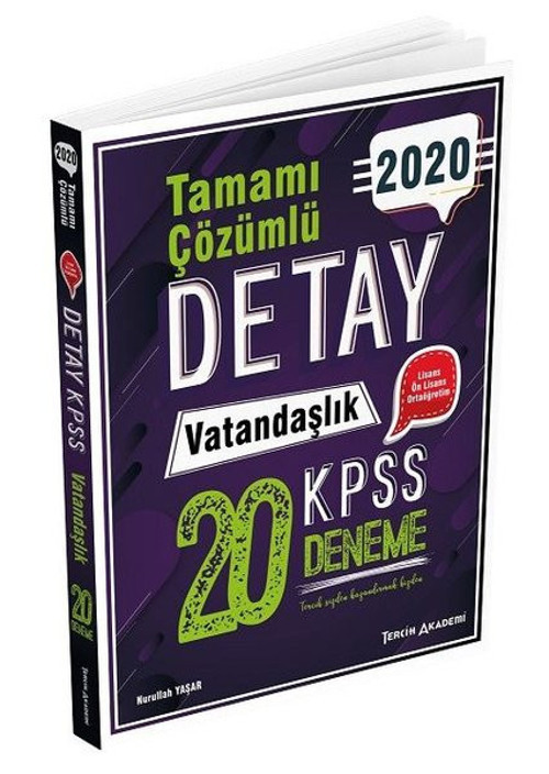Tercih Akademi 2020 KPSS Vatandaşlık 20 Deneme