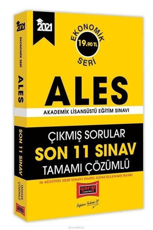 2021 ALES Son 11 Sınav Tamamı Çözümlü Çıkmış Sorular Ekonomik Seri