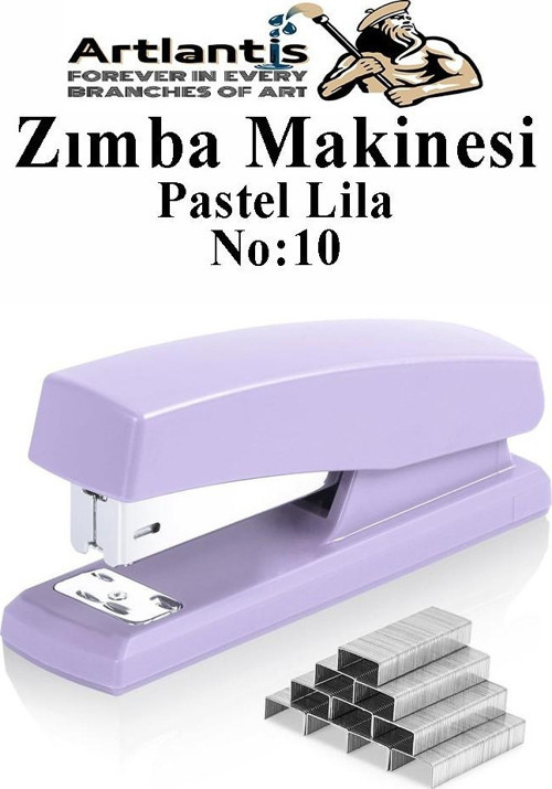Zımba Makinesi No:10 1 Adet Pastel Renkler Küçük Zımba Makinası ve Teli 15 20 Sayfa Ofis Büro Okul Öğrenci Küçük Boy