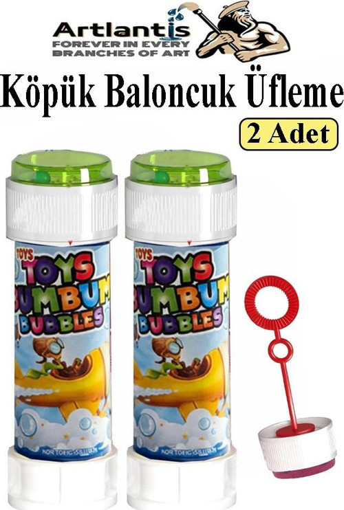 Üflemeli Köpük Baloncuk 2 Adet Bol Köpüklü Baloncuk Eğlencesi Rengarenk Çocuk Köpük Baloncuk Oyuncağı
