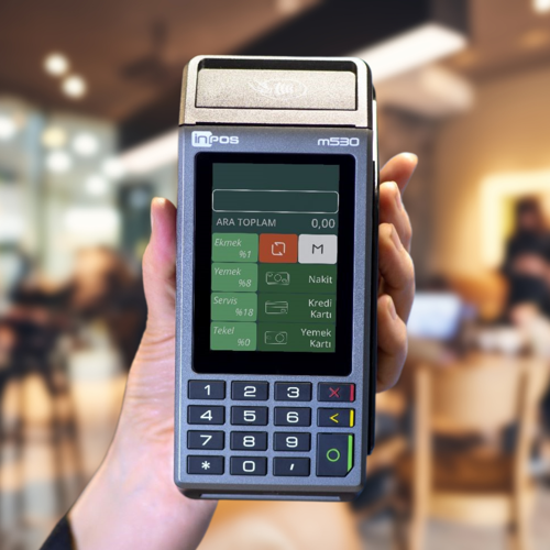 m530 Temassız ve QR Özellikli Yazar Kasa POS – LED El Feneri Hediye