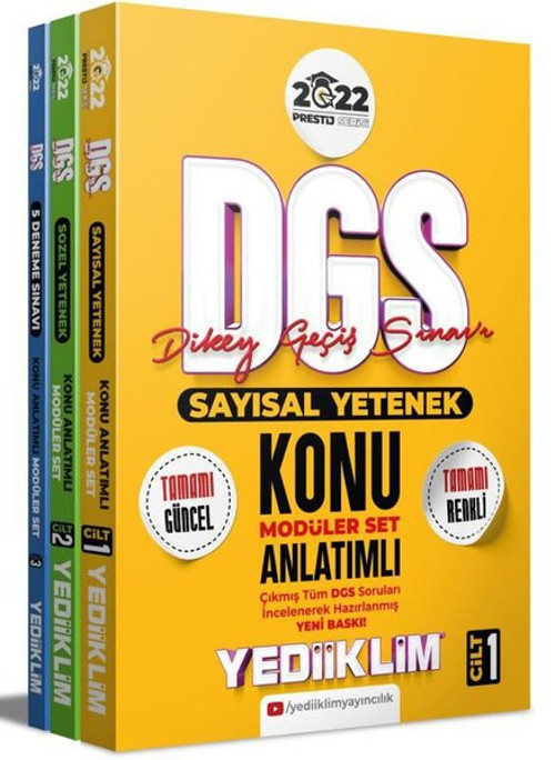 2022 Prestij Serisi DGS Konu Anlatımlı Modüler Seti - 3 Kitap Takım