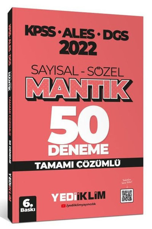 2022 KPSS - ALES - DGS Sayısal Sözel Mantık Tamamı Çözümlü 50 Deneme
