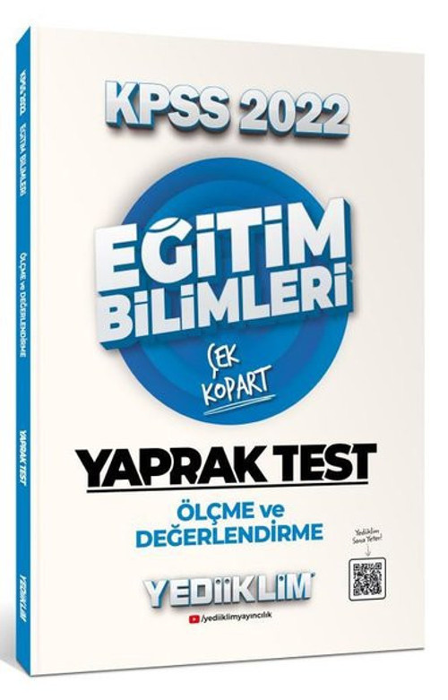 2022 KPSS Eğitim Bilimleri Ölçme ve Değerlendirme Çek Kopart Yaprak Test