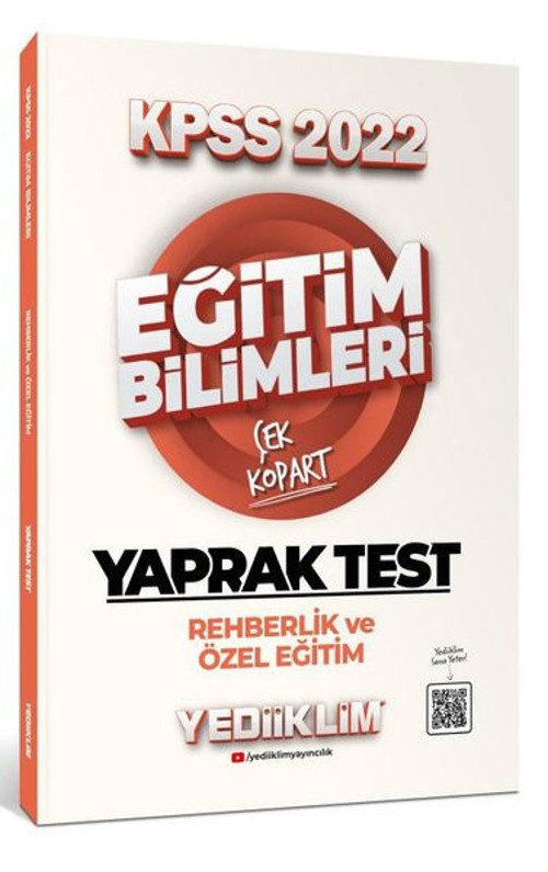 2022 KPSS Eğitim Bilimleri Rehberlik ve Özel Eğitim Çek Kopart Yaprak Test