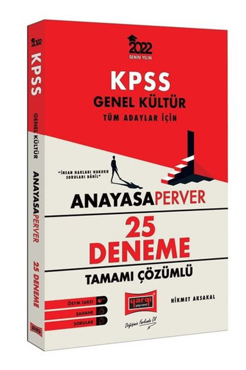2022 KPSS Genel Kültür AnayasaPerver Tamamı Çözümlü 25 Deneme