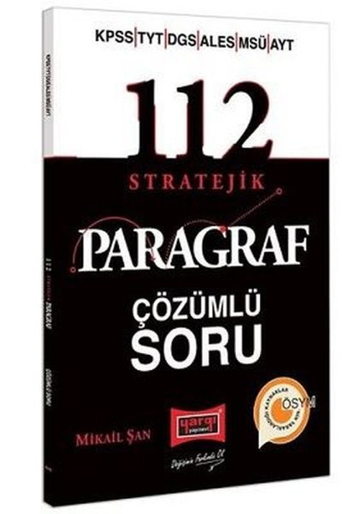 2022 KPSS YKS DGS ALES MSÜ 112 Stratejik Çözümlü Soru Bankası