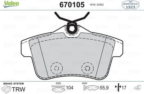 Arka Fren Balatası Peugeot P3008 09>16 P5008 09>17 P508 10>18 P308 Gtı-Rzc 10>14 Cıtroen