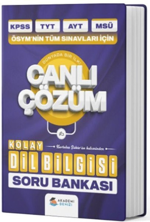 KPSS TYT AYT MSÜ Kolay Dil Bilgisi Canlı Çözüm Soru Bankası