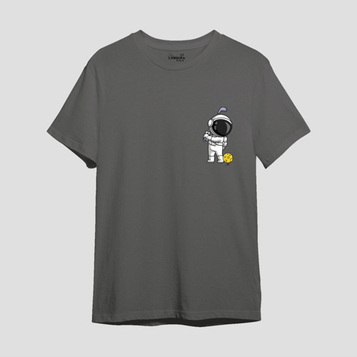 Astro-2 Baskılı Antrasit Oversize T-shirt