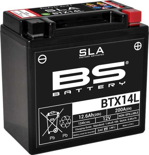 BTX14L (SLA) Motosiklet Aküsü SLA Tipi