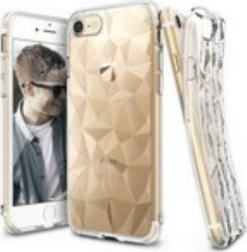 Air Prism 3D Elmas Yansıması iPhone 7/8 Plus ile Uyumlu KIlıf Clear Ultra Hafif Esnek İnce Şeffaf Transparan